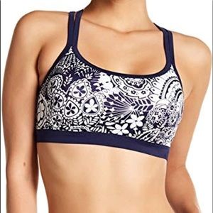 Tommy Bahama Bikini Active Banded Scoop Bra Mare Navy White